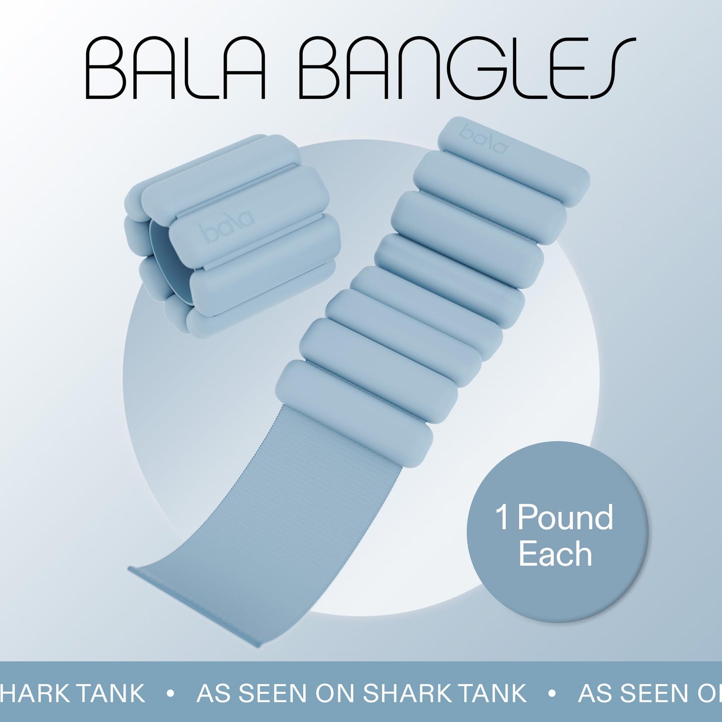 Bala Bangles Wrist & Ankle Weights for Women & Men - Adjustable Silicone Weighted Bracelet Set for Gym, Yoga & Pilates - Arm & Leg Workout Weights