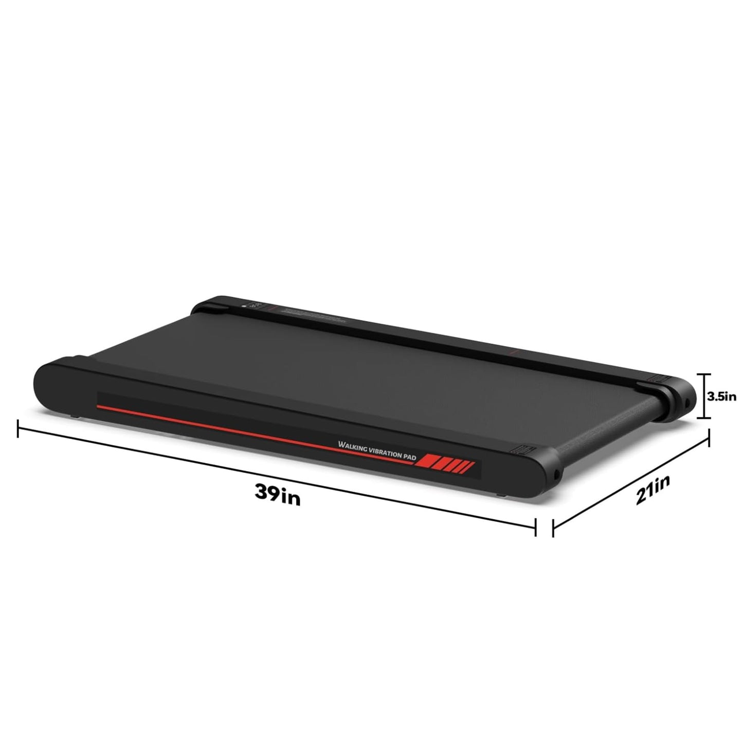 Walking Pad Treadmill with APP, 3 in 1 Under Desk Treadmills, 2.5HP Low Noise Walking Vibration Pad with Remote Control,Portable Treadmill for Home Office, Red