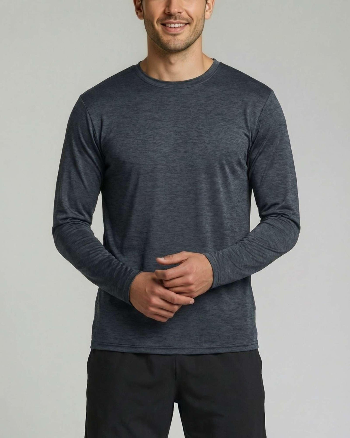 Real Essentials 4 Pack: Mens Long Sleeve Dry Fit T Shirts Hiking Fishing Workout Gym Work Sun UPF 50 Wicking Running Tee, Set 2, 3X-Large