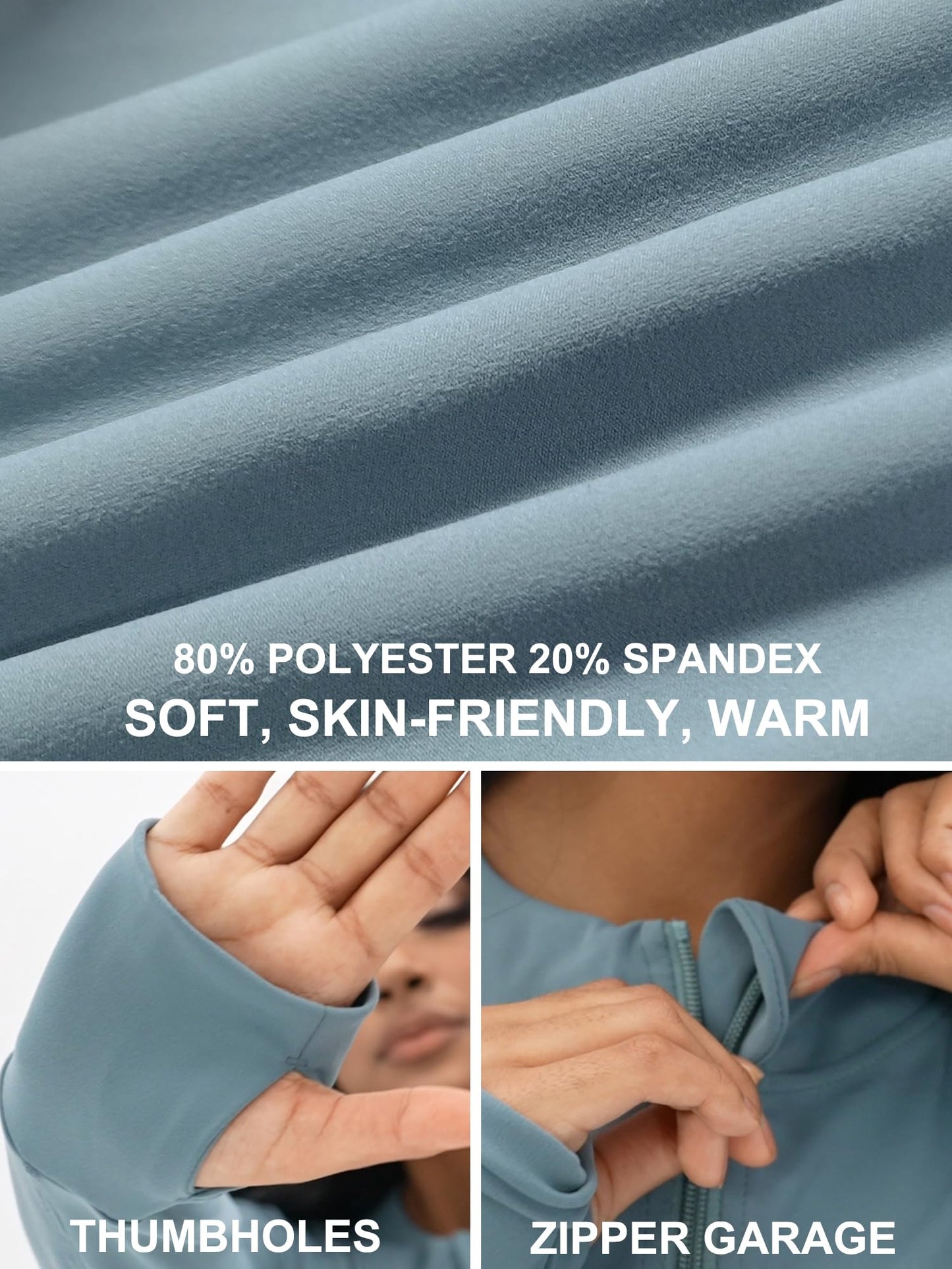 UOUA Two Piece Outfits Women Tracksuit Sets Long Sleeve Zip Up Jacket & Leggings for Gym Workout Set Black L