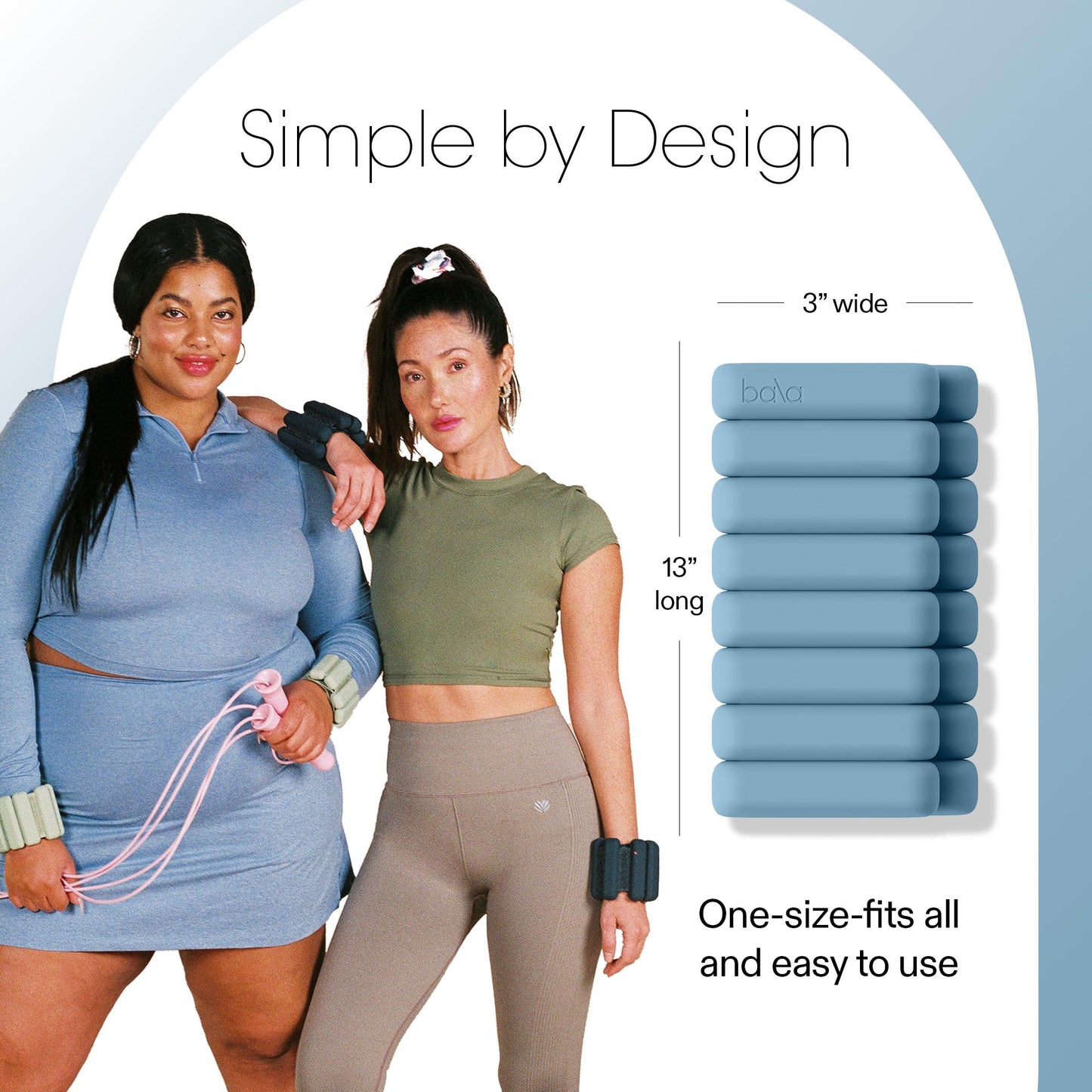 Bala Bangles Wrist & Ankle Weights for Women & Men - Adjustable Silicone Weighted Bracelet Set for Gym, Yoga & Pilates - Arm & Leg Workout Weights